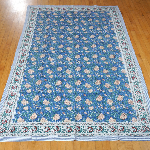 Block Printed Cotton Table Cover - 180 x 130 cms